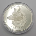 2017 Canada $30 2oz .9999 Silver Proof Coin Zentangle Art: The Great Grey Wolf