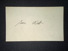 1920s SENATORS: Sam West, SIGNED Vintage 3x5 (VC) - Died 1985