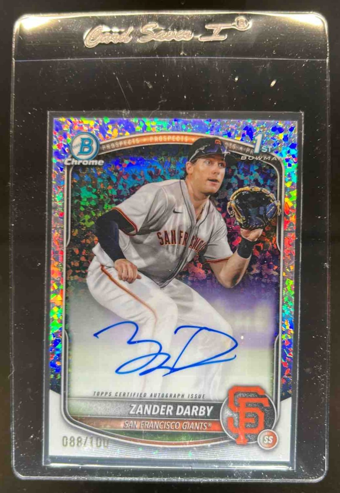 2025 Bowman Chrome Zander Darby Auto Mini Diamonds Refractor 1st #88/100