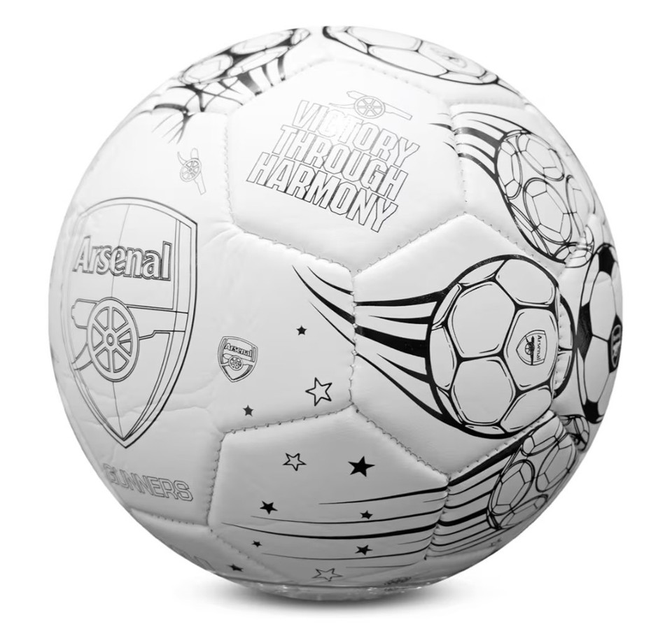 Arsenal Hy-Pro Officially Licensed Scribble Ball – Colour in Football ...