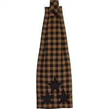 Black Star Checkered Button Loop Cotton Kitchen Tea Towel