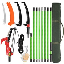 Manual Pole Saw Extendable Tree Pruner 6.5ft-26ft Fiberglass Pole With Bag