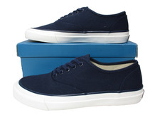 Sperry Top Sider Classic CVO Boat Shoes Navy Marine Blue Lace Canvas Mens Sz 9