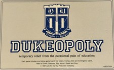 Duke University Dukeopoly Board Game Complete 1st Edition