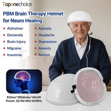 810nm PBM Therapy Helmet for Brain Injury Neuroprotection Adjustable Frequency
