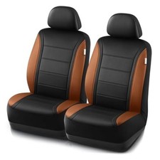 Leather Seat Covers, Breathable Car Seat Covers Front Seat for Brown Front