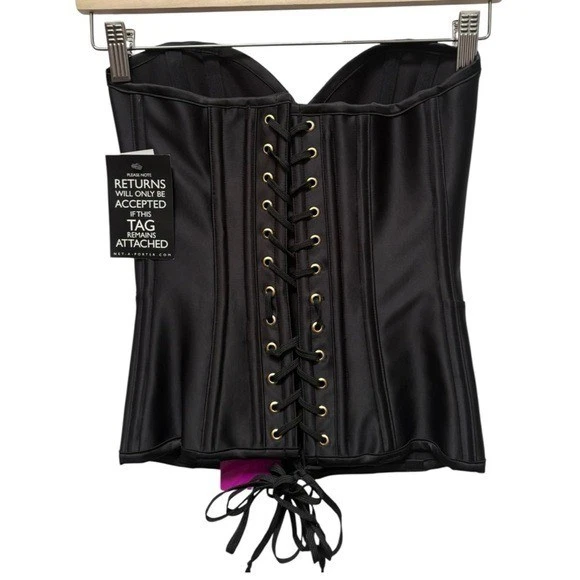 Agent Provocateur Penelope V neck Lace Up Back Corset Black Size XS NEW - Image 2 of 4