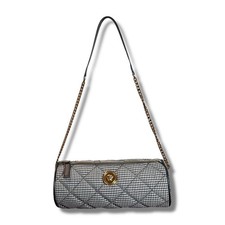 Versace Medusa Houndstooth Wool Leather Shoulder Bag NWT RFID Italy