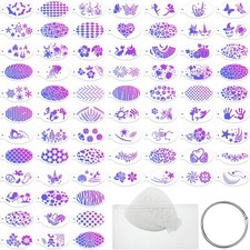 72 Pcs Face Paint Stencils Reusable Face Painting Stencils Body Painting Make...