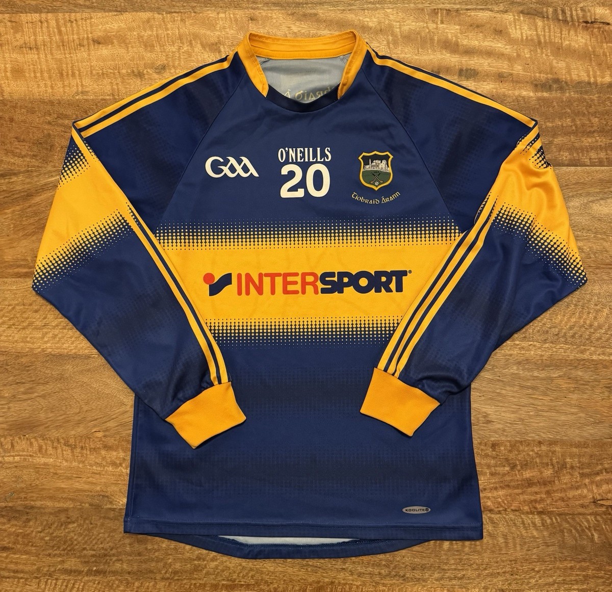 Tipperary GAA Hurling Long Sleeve Shirt Jersey O'Neills Mens Small