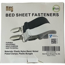 Ray Bed Sheet Holder Straps Fitted Sheet Keepers Bedsheet Holders Fasteners NWT