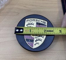 Set Of 4 Porsche Center Caps Concave Gloss Black  2.50 64mm
