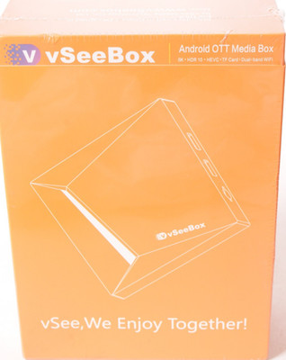 NEW vSeeBox V6 PRO 4K Android OTT Media Box 32GB Wi-Fi HDMI HDR10 Orange