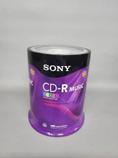 Sony 100CRM80RSX 80 min CD-R Music Discs - 100 Count NOS 2008 Factory Sealed 