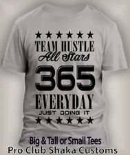 Team All Stars Just Doing It Men Graphic Pro Club Shaka Tee Shirt Big Tall Sm