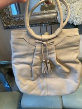 Emporio Armani Ladies Leather Handbag Cream