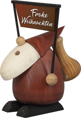 SAICO Räuchermännchen Weihnachtsmann Frohe Weihnachten  Handgefertigte Holzfi...