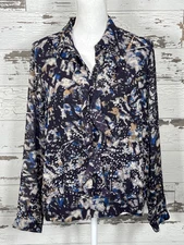 CABI Starry Night Blouse Button Front Multicolor Sz M #3066 EUC