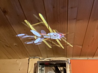 Animiertes Flugzeug Santa Scheinwerfer Projektor LED Brandneu in Box Weihnachten