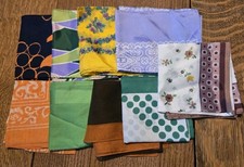 9 VINTAGE SQUARE SCARVES 2 RECTANGLE DIFFERENT PATTERNS COLORFUL
