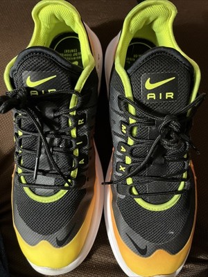 Sz 8 Nike Mens Air Max Axis Premium Sunset Shoes Black Volt  display picture 3