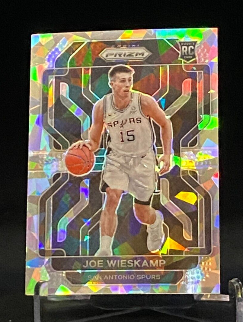 2021-22 Panini Prizm Silver Cracked Ice #322 Rookie Joe Wieskamp San Antonio