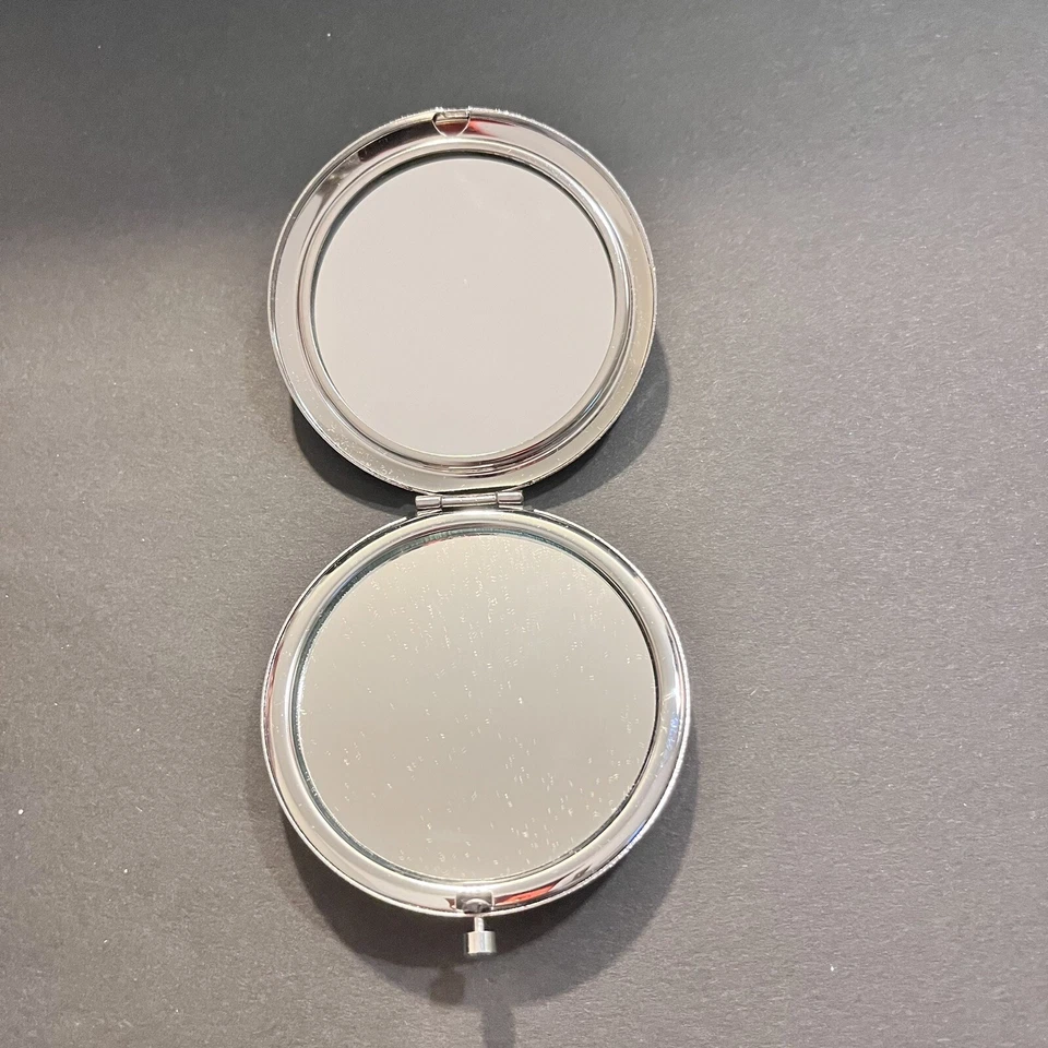 Las Vegas Compact Double Mirror "Neon" Silver Round Souvenir Collectible Gift #1 - Image 4 of 4