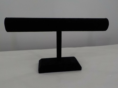 T-BAR JEWELRY SHOP COUNTER DISPLAY BLACK VELVET BRACELET WATCH BRACELET STAND