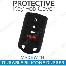 Key Fob Cover for 2013-2015 Acura ILX Remote Protective Case Rubber Skin Jacket