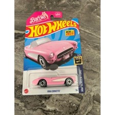 new sealed hotwheels barbie pink corvette