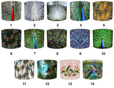 Peacock Feathers Lampenschirme Decken Lampen Tisch & Anhänger Farbtöne