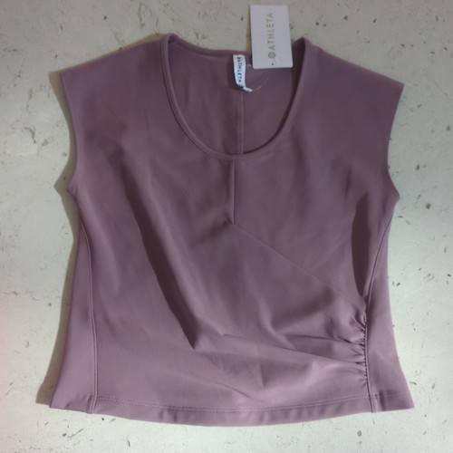 ATHLETA Bayview Tank Top Ribbed High Neck Yoga Pilates in Purple Women's M