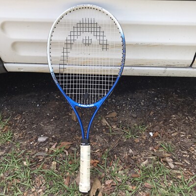 Head Ti.Conquest Tennis Raquet 4 3/8 Grip Novice Beginner Blue & White