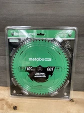 Metabo HPT 10-Inch Miter Saw/Table Saw Blade, Fine Finish, 60-Tooth 115762M New