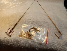 1984 GOLD 3 PIECE RIMLESS MOUNTING FOR FACETED LENSES WITH EXTRA LONG SCREWS!