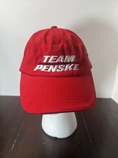 Team Penske Hat Mens Red Strap Back Indy Series 3 6 Signed Racing Baseball Cap