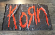 Korn Banner Flag 3x5'  Heavy Metal Rock Band Music Fan Decor Man Cave  CD