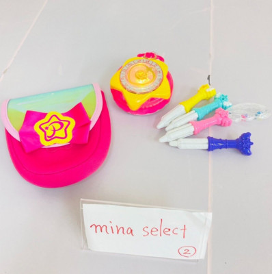 Glitter Force Star Twinkle Precure Girls Toy Star Color Pendant Pen Bag Set JP