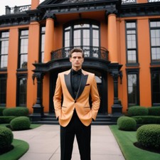 Men's Wedding Tuxedo Suit Slim fit 2 Piece Notch Lapel One Button Prom Suit