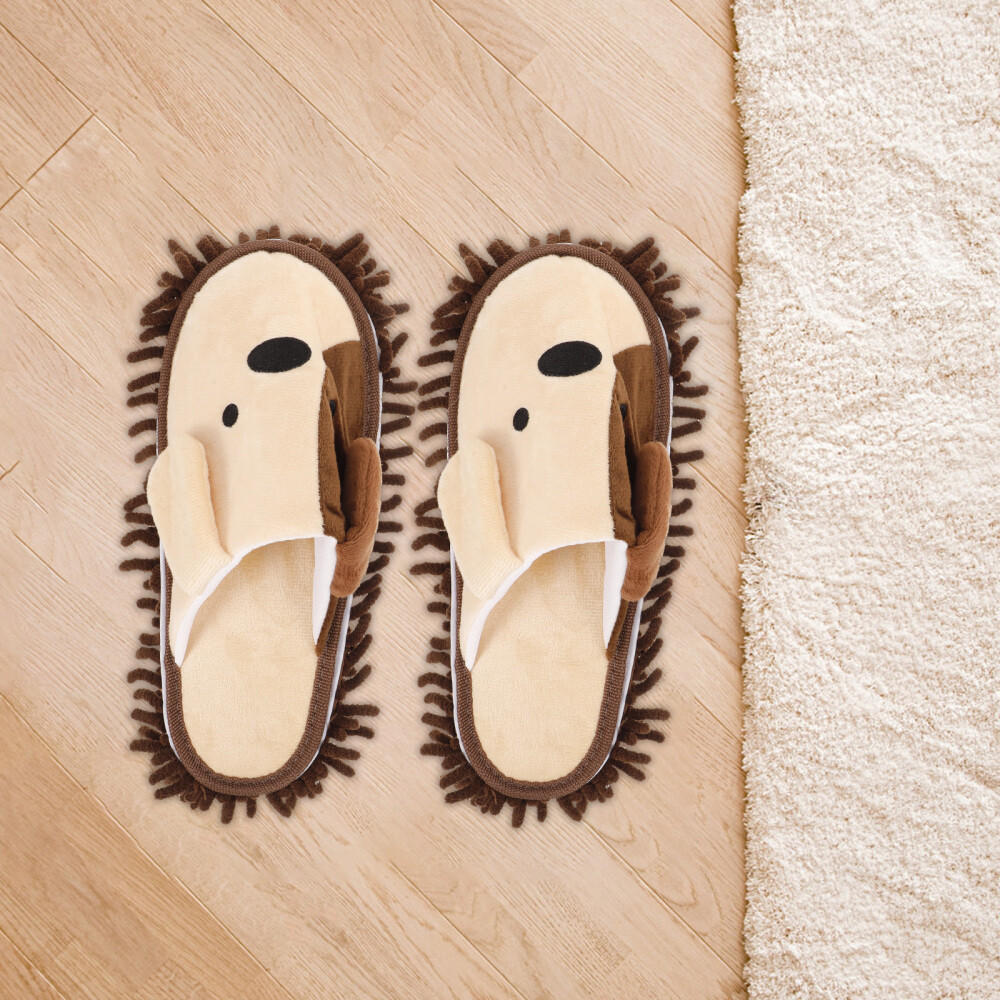 APL 3 paia di pantofole posteriori per pulizia mop lavabili pantofole cartone animato mop pantler