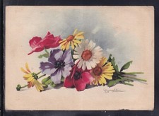 Cartolina Fiori illustratore Bonelli KC126