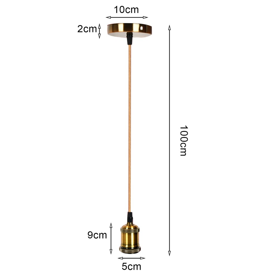 Fixture E27 Lamp Holder Hemp Rope Chandelier Lamp Holder with E27 for