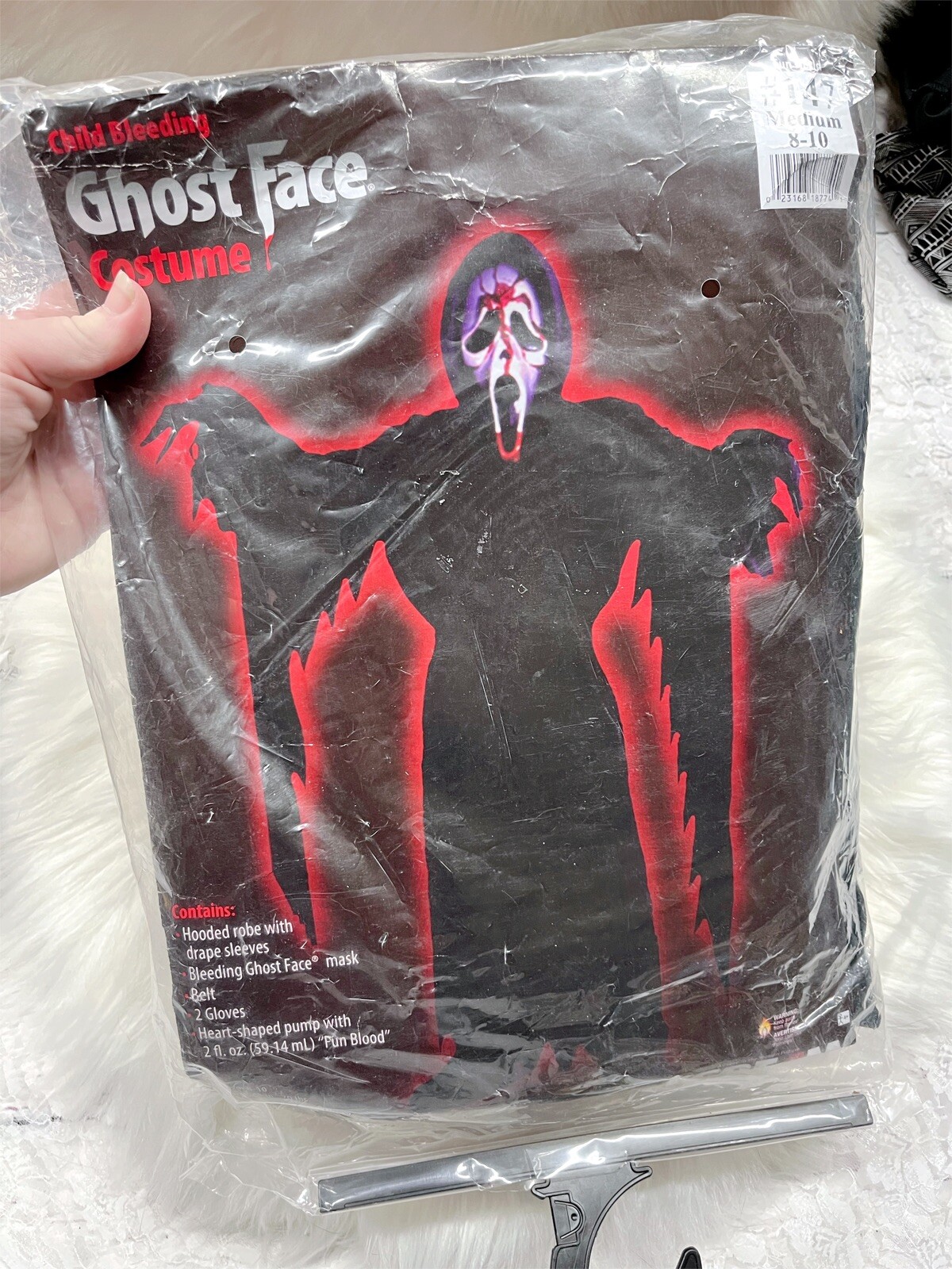 Fun World Ghost Face Bleeding Mask Halloween Cost… - image 1