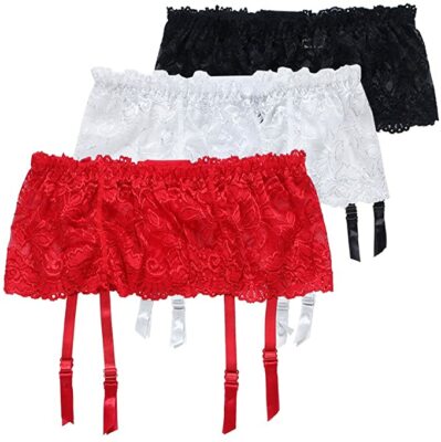 Spitzen Straps Strumpfgürtel verstellbarer Riemen für Damen Overknee Strümpfe - UK