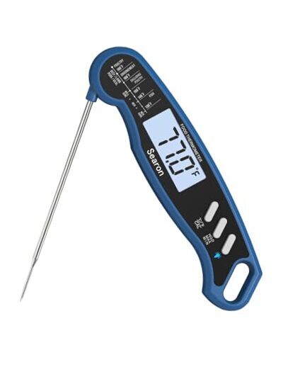 Meat Thermometer,Calibration Feature Digital Food Thermometer Blueberry Color-image