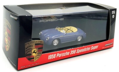 Miniature Porsche 356 Speedster 1958 Bleue - Greenlight 1/43 - Neuf Sous Boîte