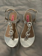 BETSY JOHNSON RHINESTONE SANDALS
