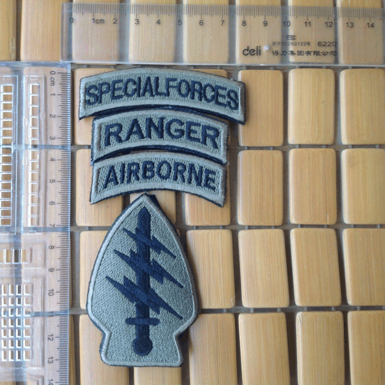 USA Special Forces & Airborne &Ranger Tabs Embroidered Hook & Loop ...