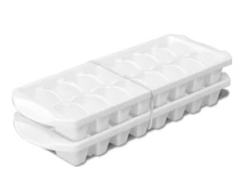 2-Pack STERILITE Stacking Ice Cube Trays BPA Free • White