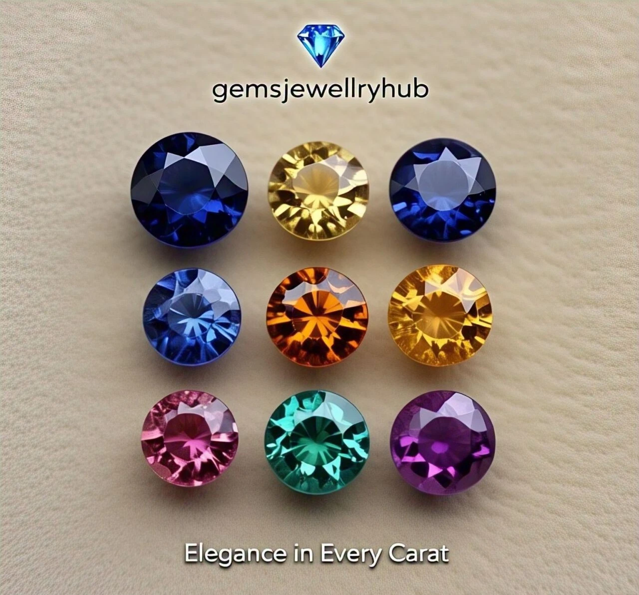 Mixed Color Round Sapphire Gemstones